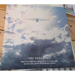 1980 Ford Thunderbird Sales Brochure Silver Anniversary Town Landau Vintage V8